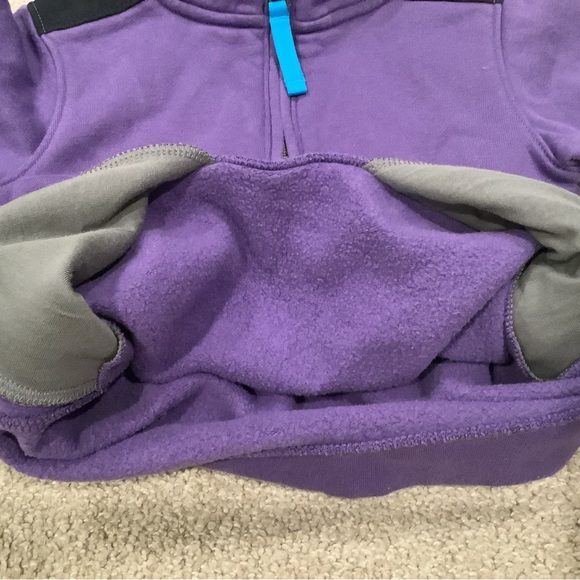 Lands End Boys Purple Quarter Zip Sweatshirt Size 4 - Picture 2 of 11